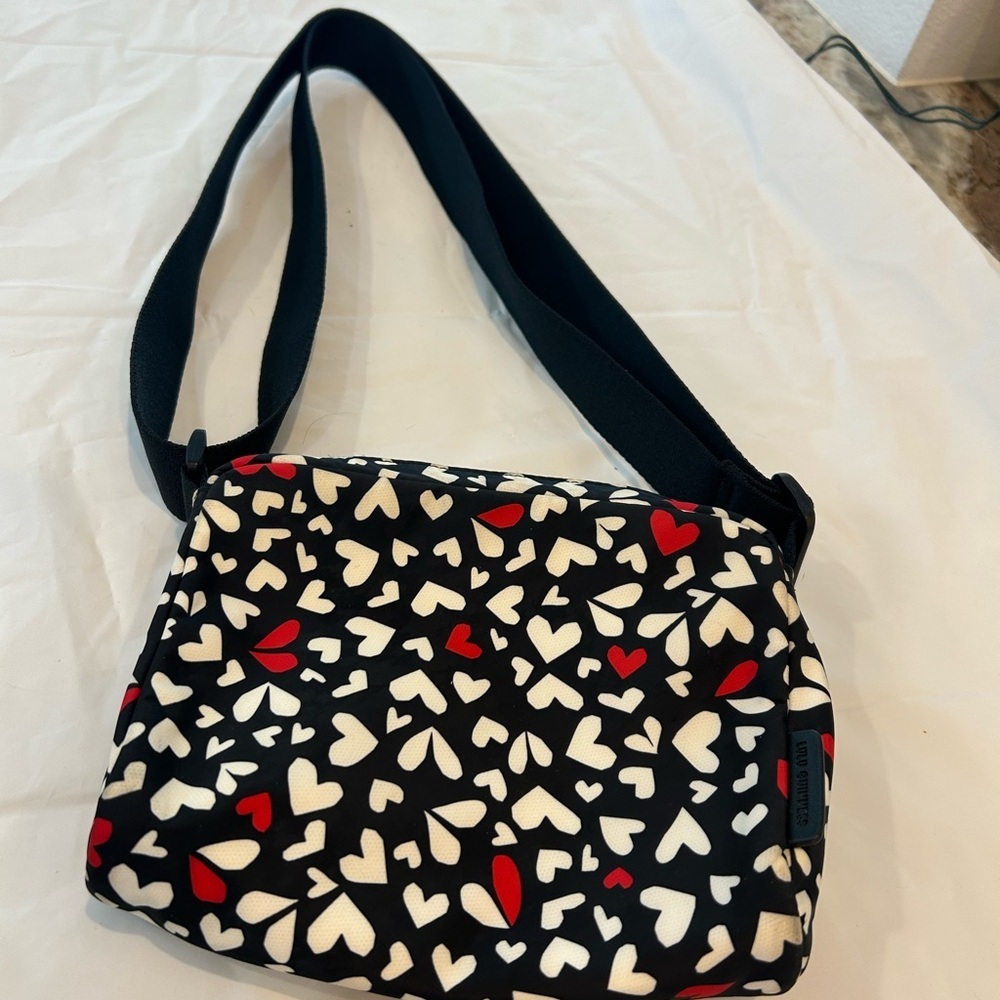 Lulu Guinness Bessie Heart Pattern Crossbody Bag EUC Valentine’s Day